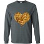 Gold sequins in a heart shape Long Sleeve