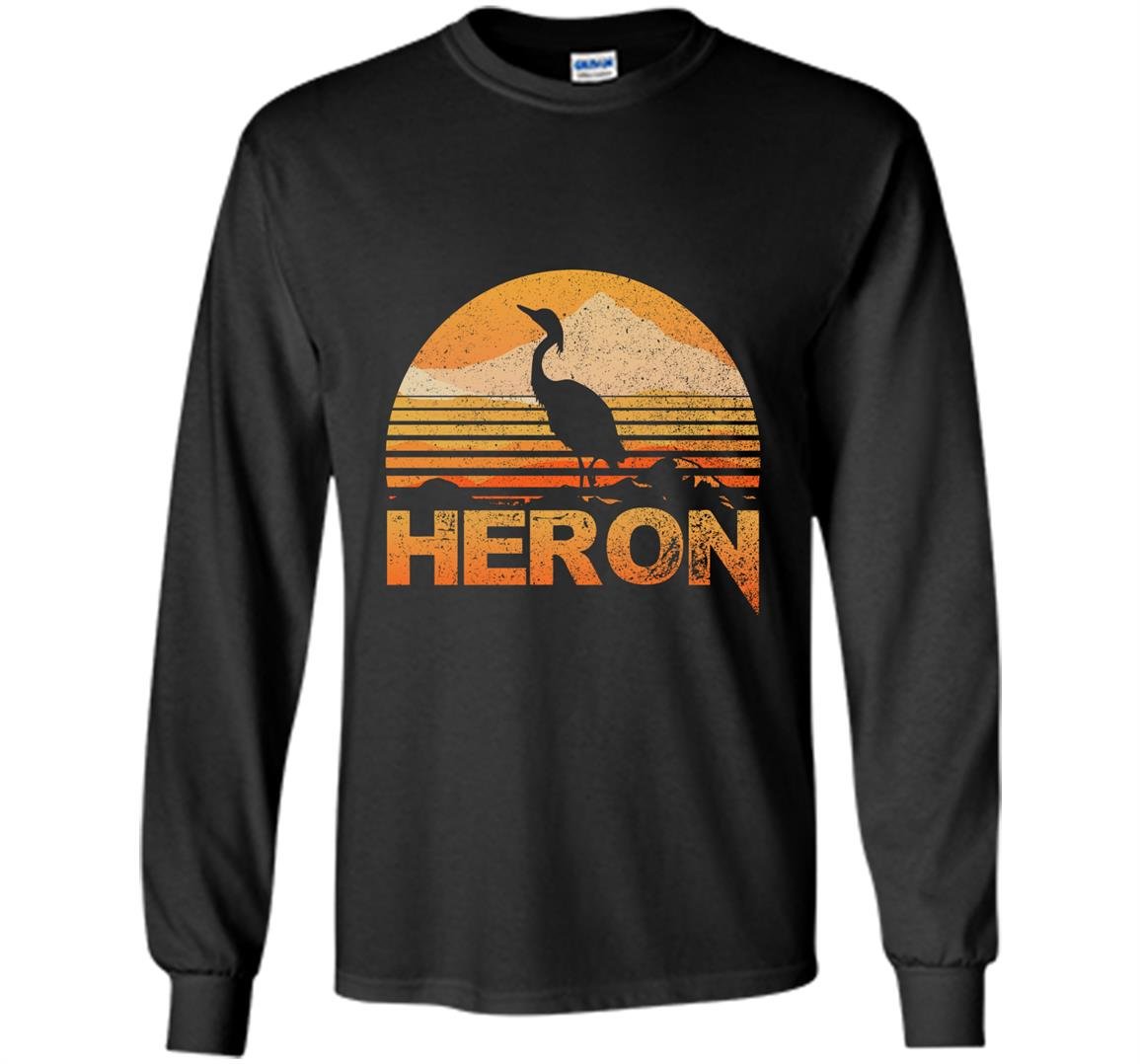Heron vintage retro classic Long Sleeve