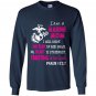 I am marine mom gifts my heart steadfas Long Sleeve