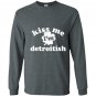 Kiss me im detroitish distressed Long Sleeve