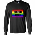 Lgbtq gay pride rainbow support ally proud aunt family Long Sleeve