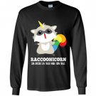Racoonicorn funny trash panda raccoon unicorn Long Sleeve