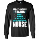 Relationship status taken by a smart beautiful nurse Long Sleeve