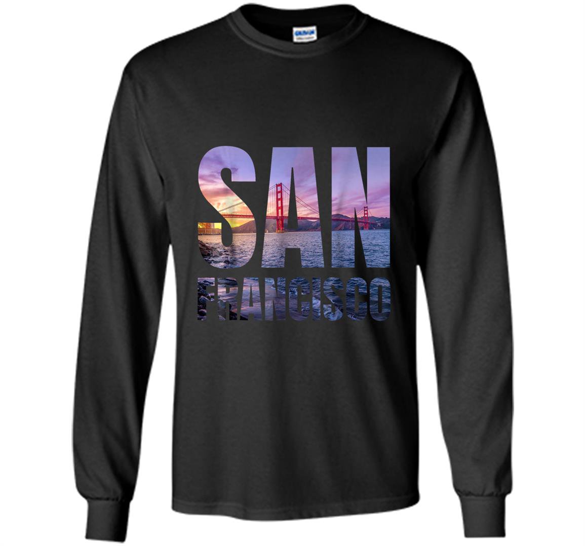 San francisco bay golden gate bridge skyline gift Long Sleeve