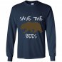 Save the bees brown bear Long Sleeve