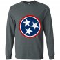Tennessee volunteer state distressed tristar flag Long Sleeve