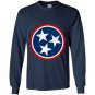 Tennessee volunteer state distressed tristar flag Long Sleeve