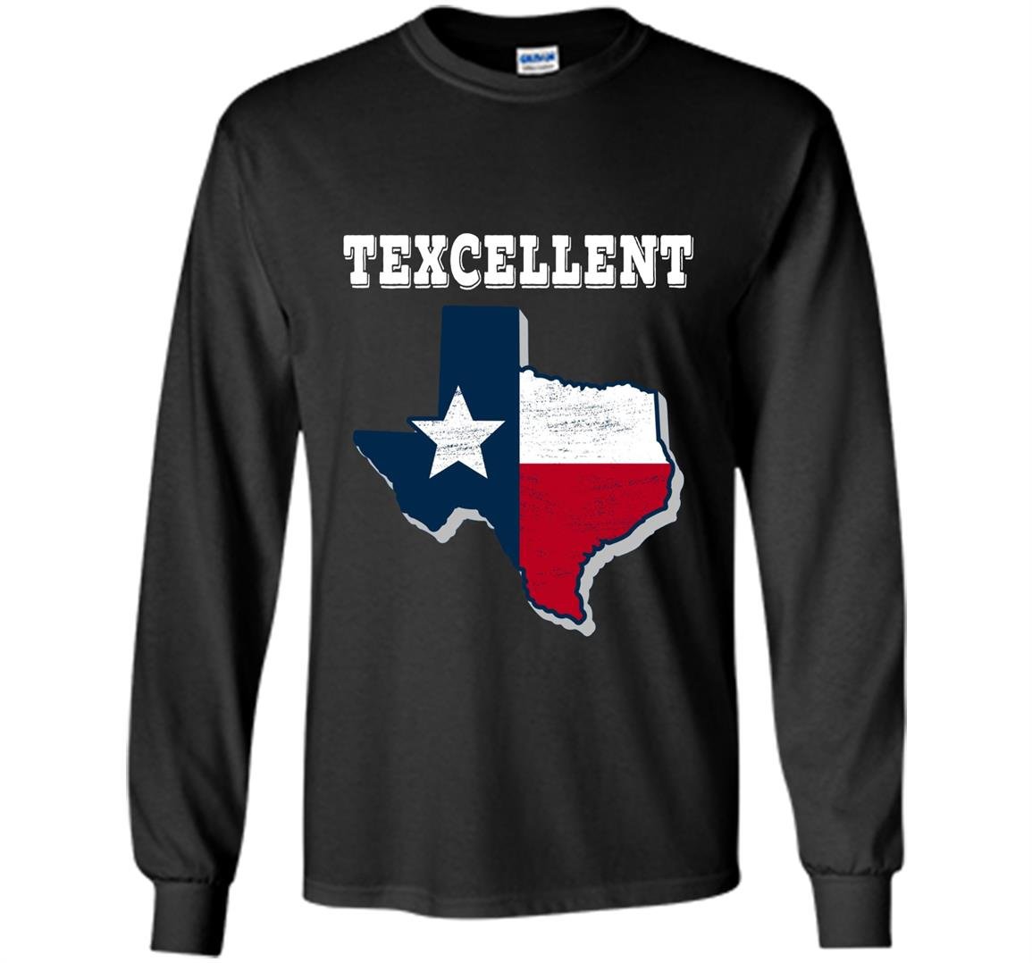 Texcellent texas state flag texan Long Sleeve