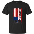 American flag wrestling usa flag wrestling T-shirt