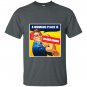 Place is in her union feminist T-shirt