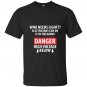 Danger high voltage funny electrician T-shirt