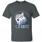 Ghost lone wolf in forest game day or winning the throne T-shirt