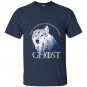 Ghost lone wolf in forest game day or winning the throne T-shirt