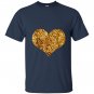 Gold sequins in a heart shape T-shirt