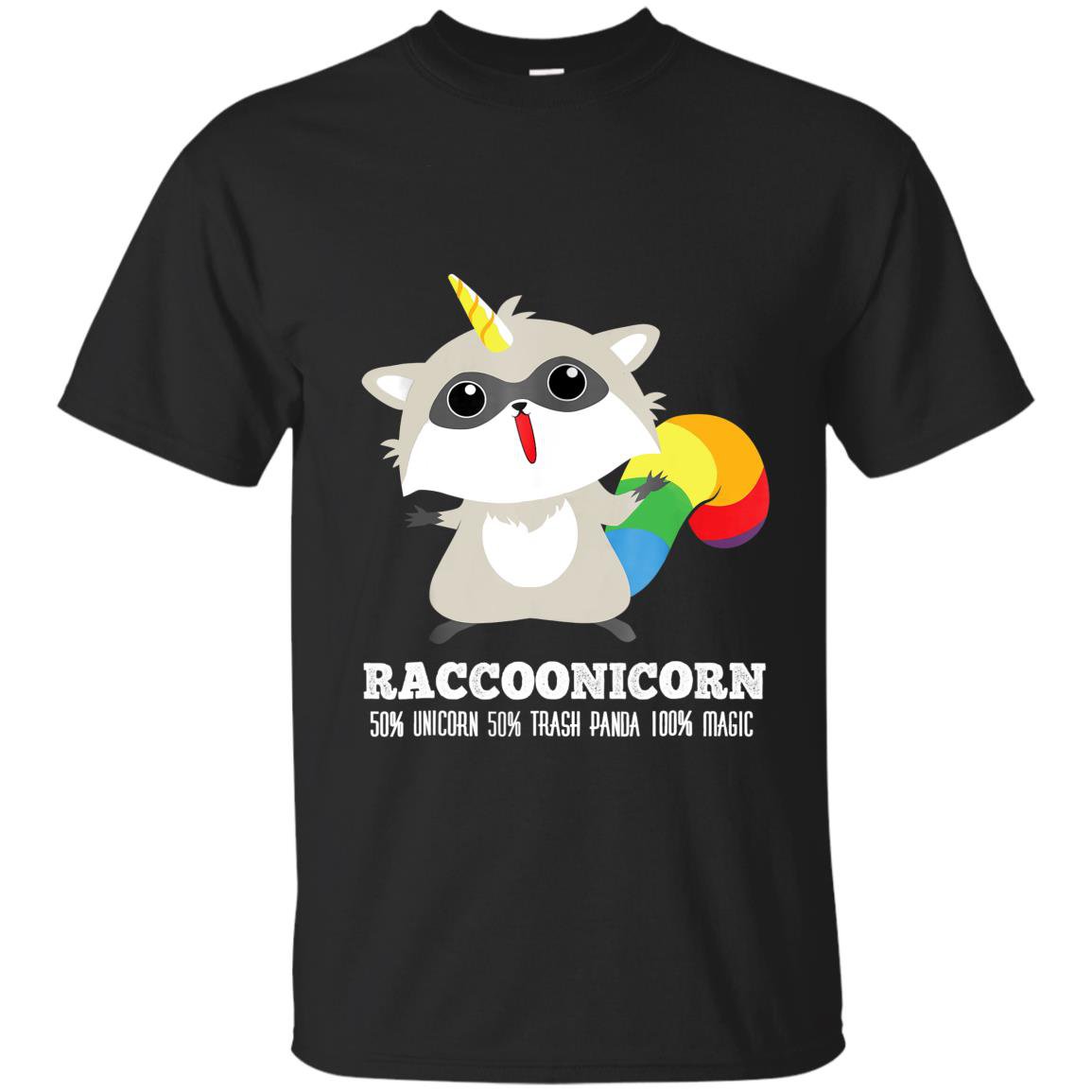 Racoonicorn funny trash panda raccoon unicorn T-shirt