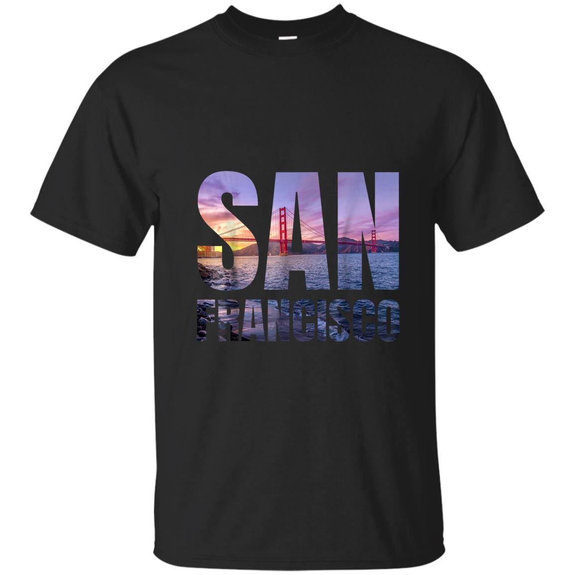 San francisco bay golden gate bridge skyline gift T-shirt