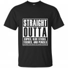 Straight outta copies glue sticks tissues and pencils T-shirt