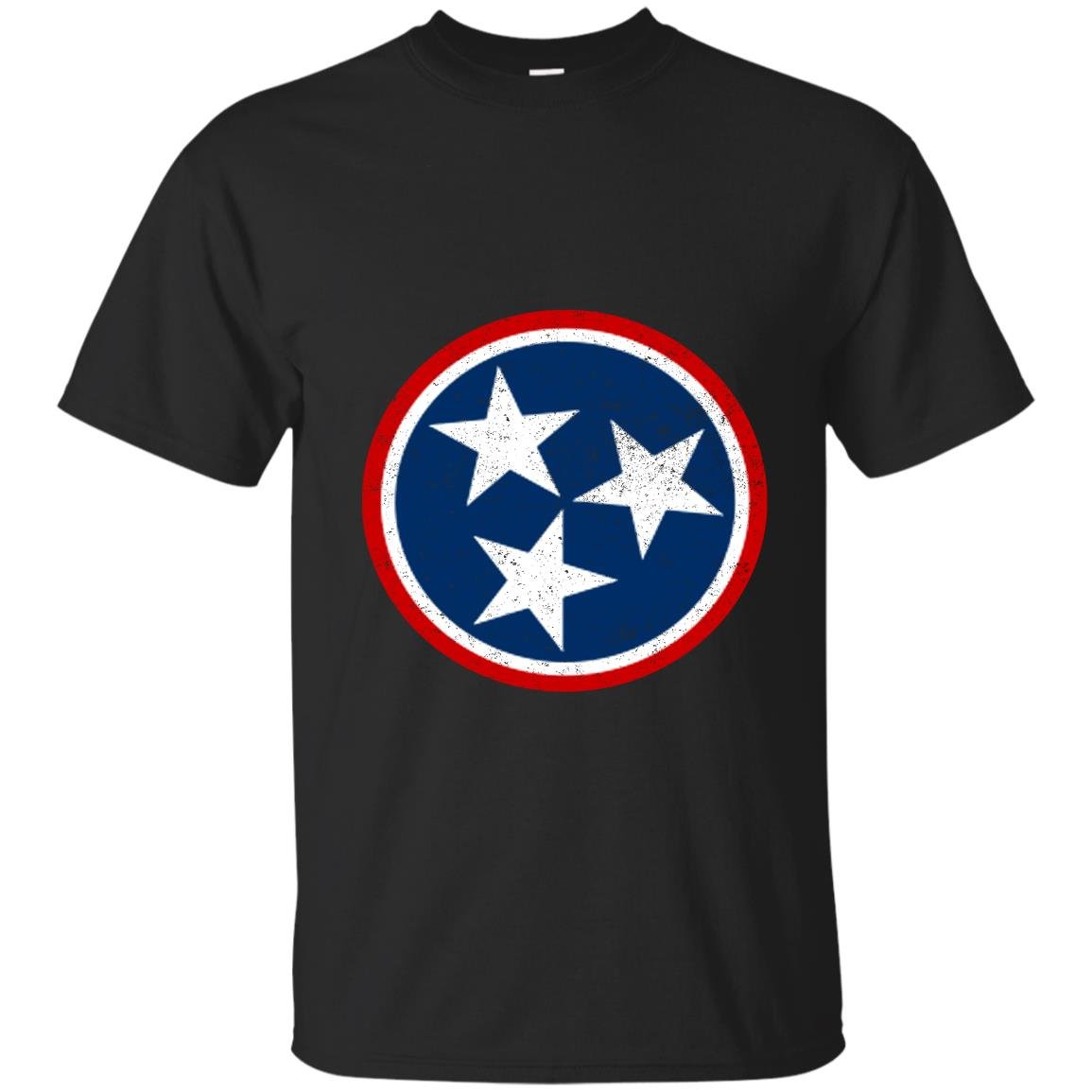 Tennessee volunteer state distressed tristar flag T-shirt