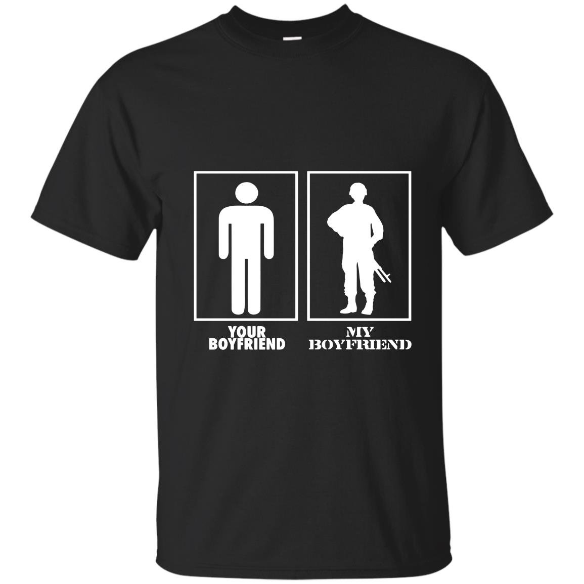 Your boyfriend my bf military proud army air force T-shirt