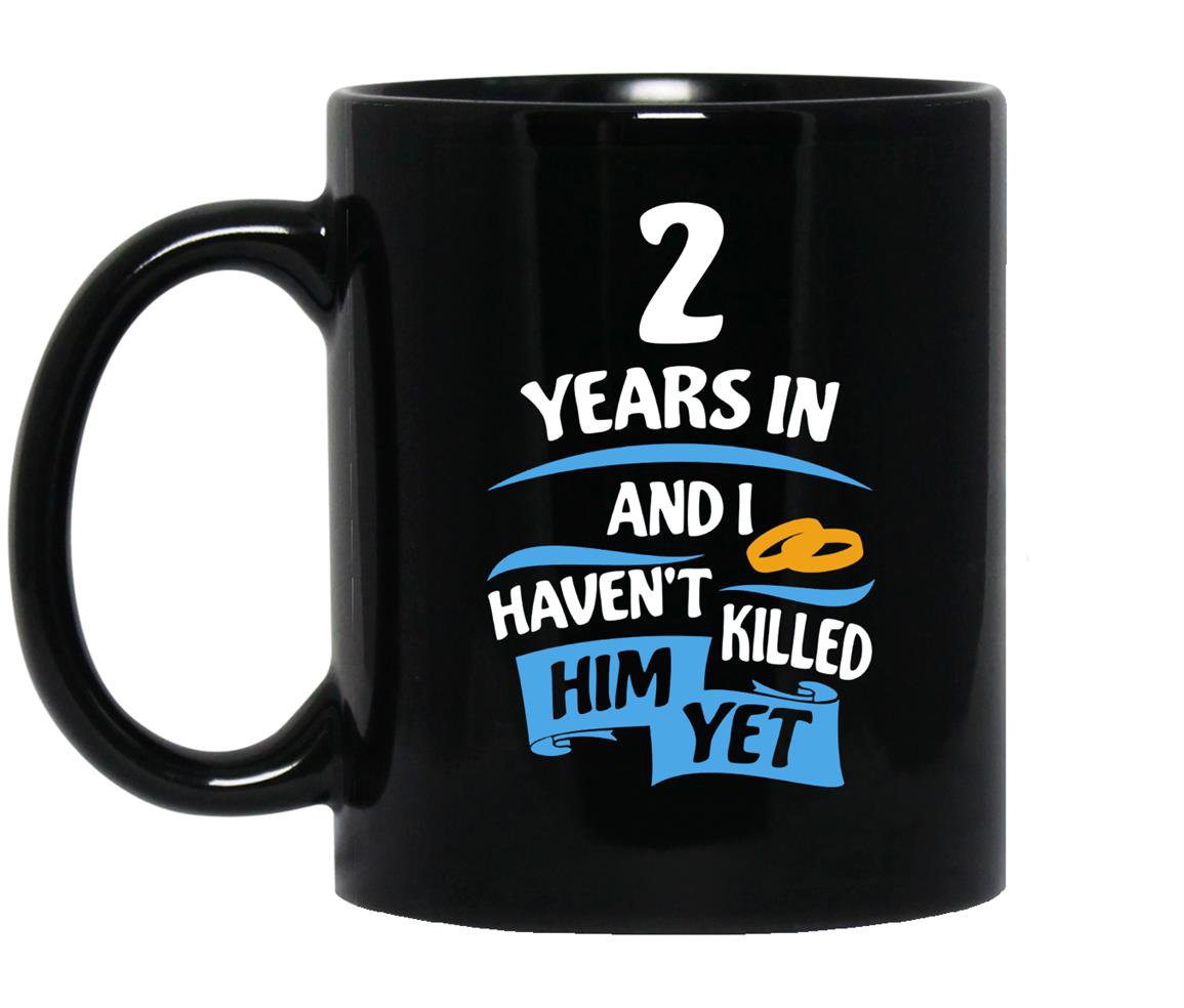 2 years anniversary gift idea for 2nd wedding Mug Black