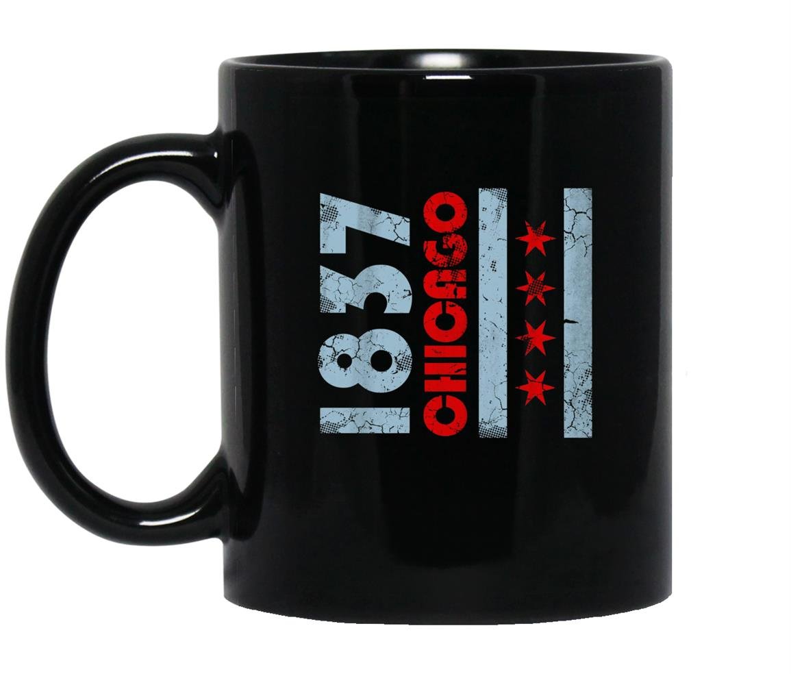 1837 chicago flag illinois Mug Black
