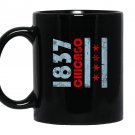 1837 chicago flag illinois Mug Black