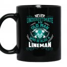 An old man who is also a lineman lineman Mug Black
