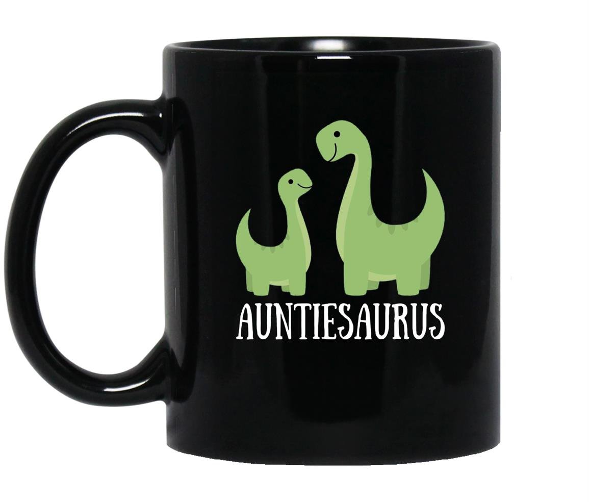 Auntiesaurus auntie saurus dinosaur Mug Black