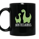 Auntiesaurus auntie saurus dinosaur Mug Black