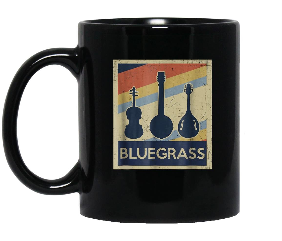 Grass vintage music instruments retro Mug Black