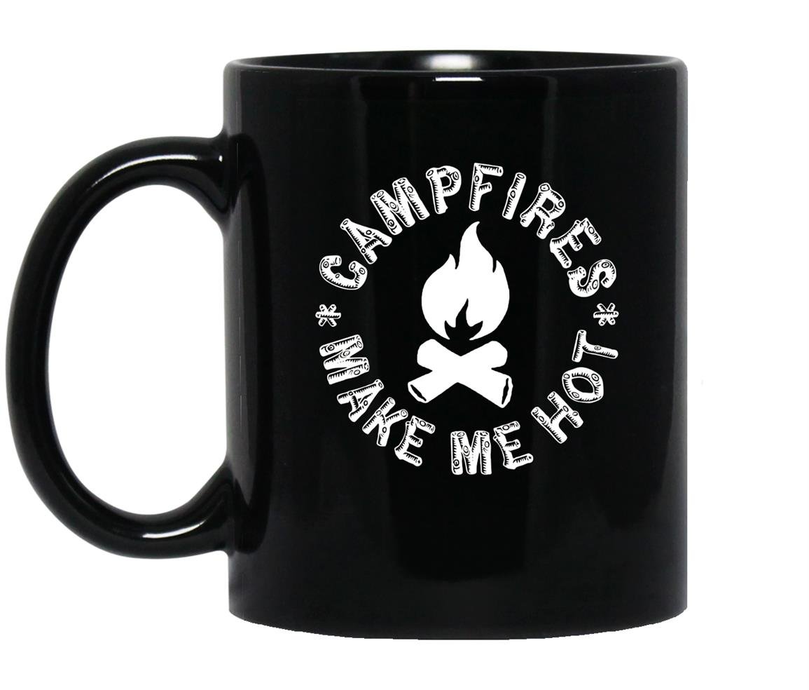 Campfires make me hot Mug Black