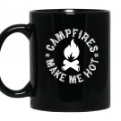 Campfires make me hot Mug Black