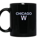 Chicago flag win vintage distressed style Mug Black