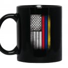 Colombian american flag half colombian half american Mug Black
