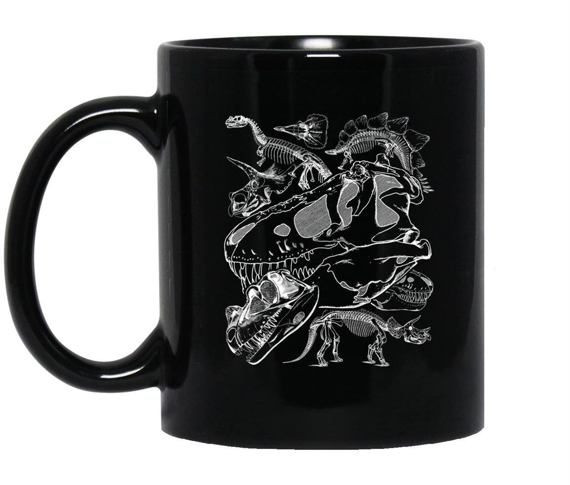 Dinosaur bones perfect for dinosaur fans Mug Black