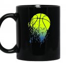 Disintegrating basketball graphic medium Mug Black