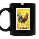 El gallo chicken mexican rooster loteria card Mug Black