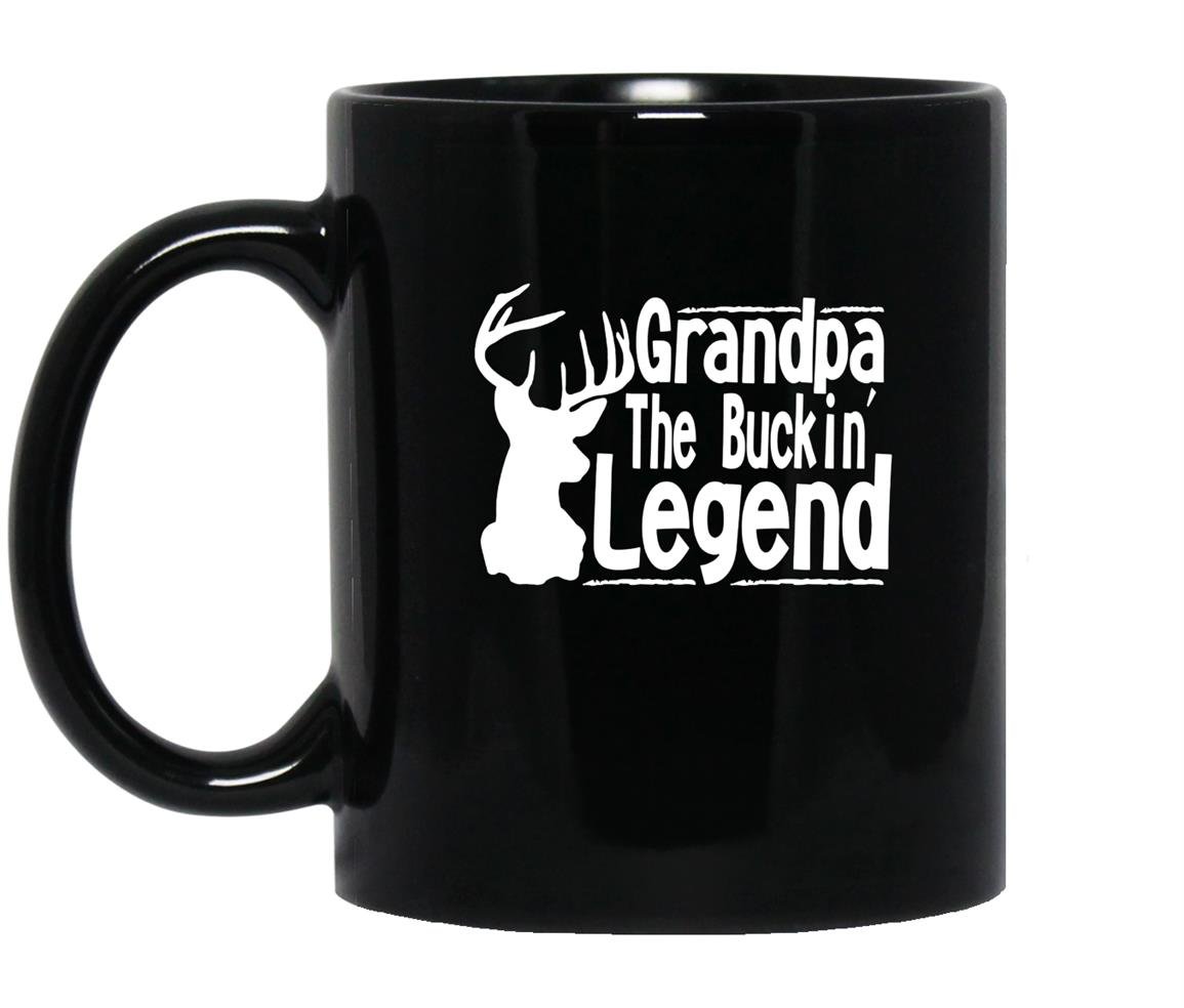 Grandpa the buckin legend deer hunter funny hunting Mug Black
