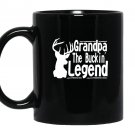 Grandpa the buckin legend deer hunter funny hunting Mug Black