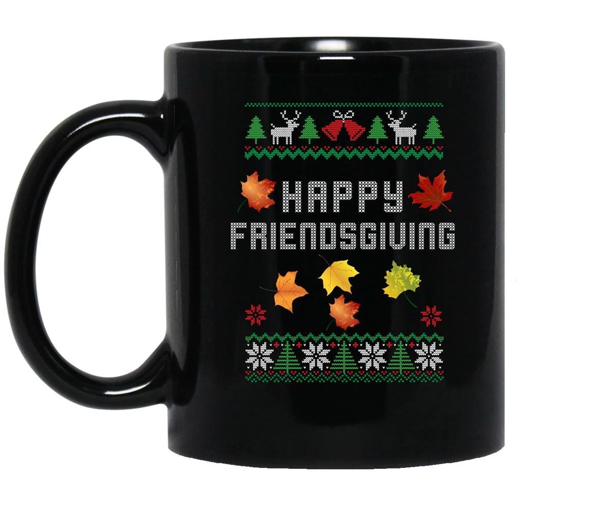 Happy friendsgiving ugly Mug Black