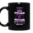 I wear purple for my mom pancreatic cancer awareness Mug Black
