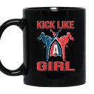 Kick like funny karate battle kickboxing Mug Black