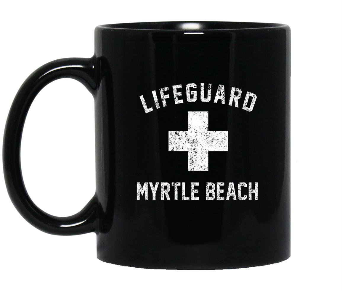 Lifeguard myrtle beach south carolina swimming pool Mug Black