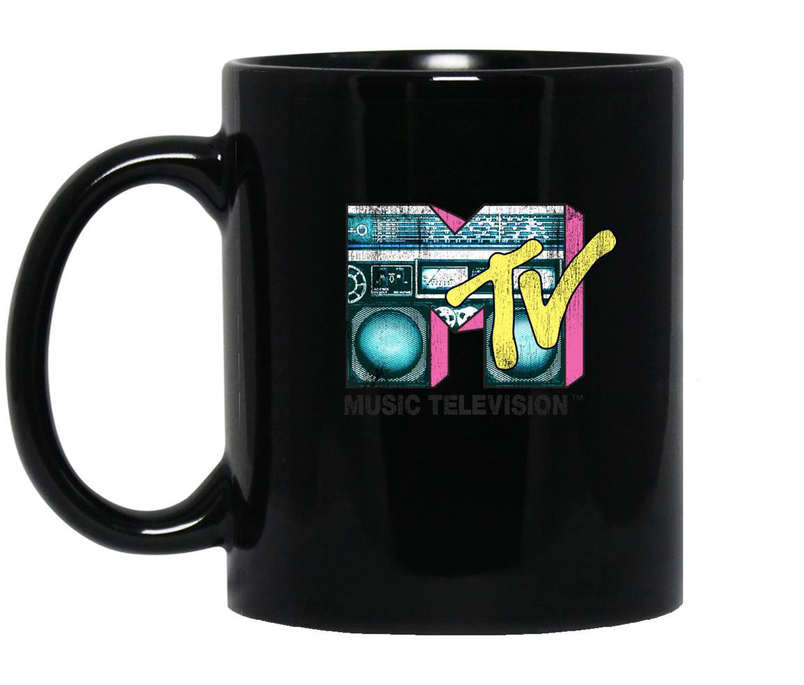 Logo retro teal boombox Mug Black