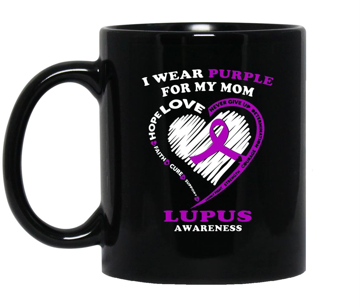 Lupus awareness i wear purple Mug Black