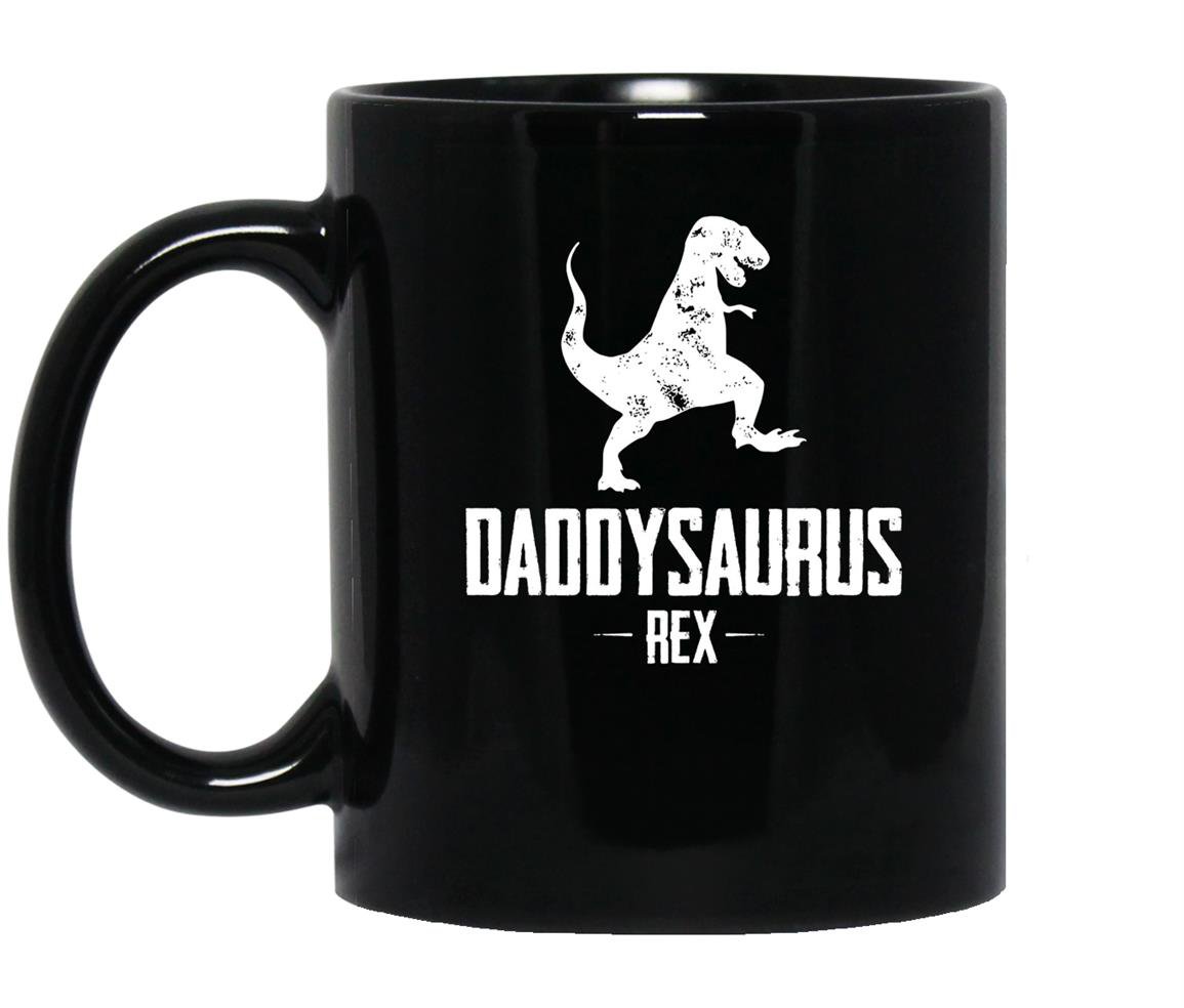 Daddysaurus rex father gift Mug Black