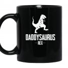 Daddysaurus rex father gift Mug Black