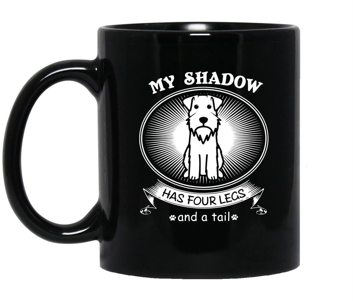 Mini schnauzer gift schnauzer dog shadow Mug Black