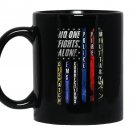 Police no one fights alone police Mug Black