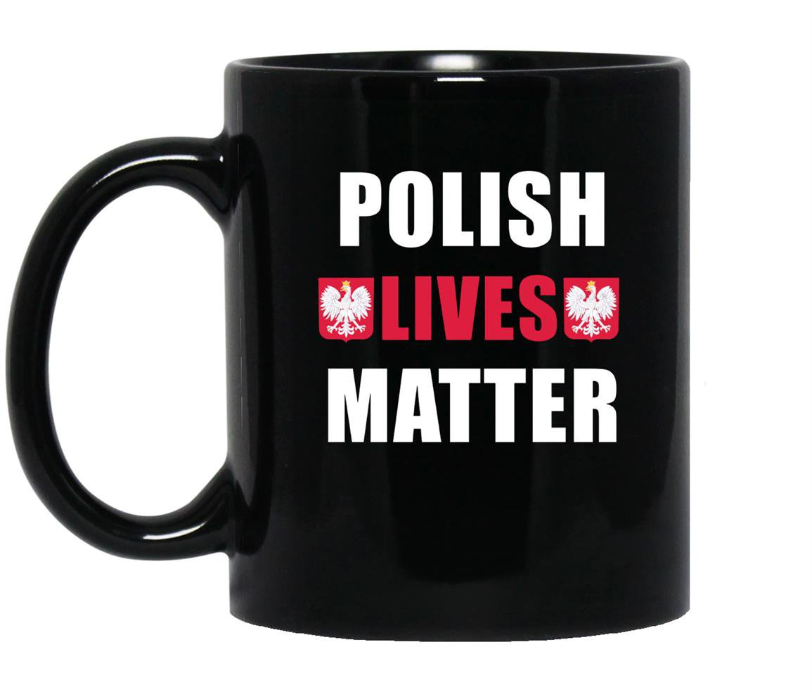 Polish lives matter with flag ornaments Mug Black